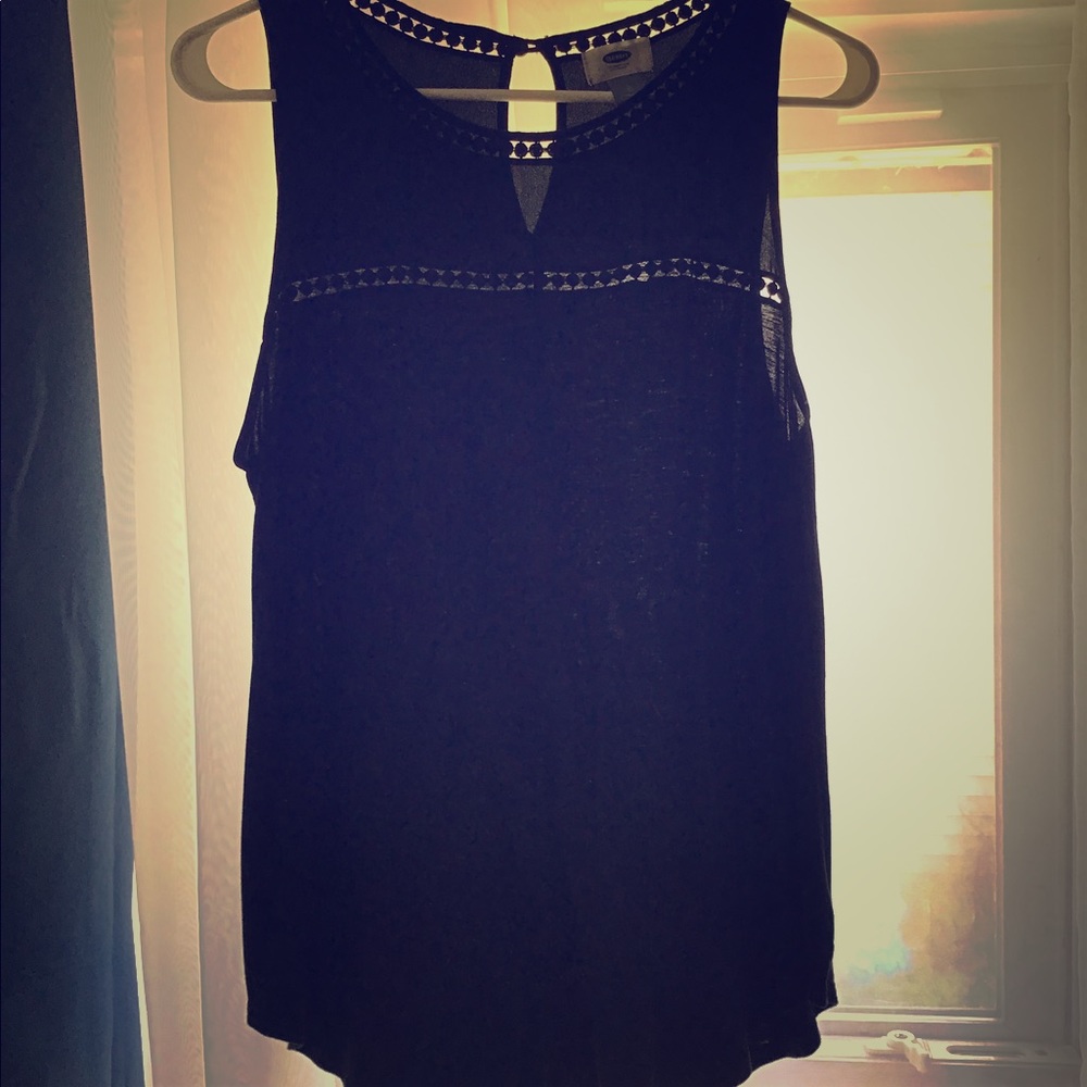 Black tank top, size Large